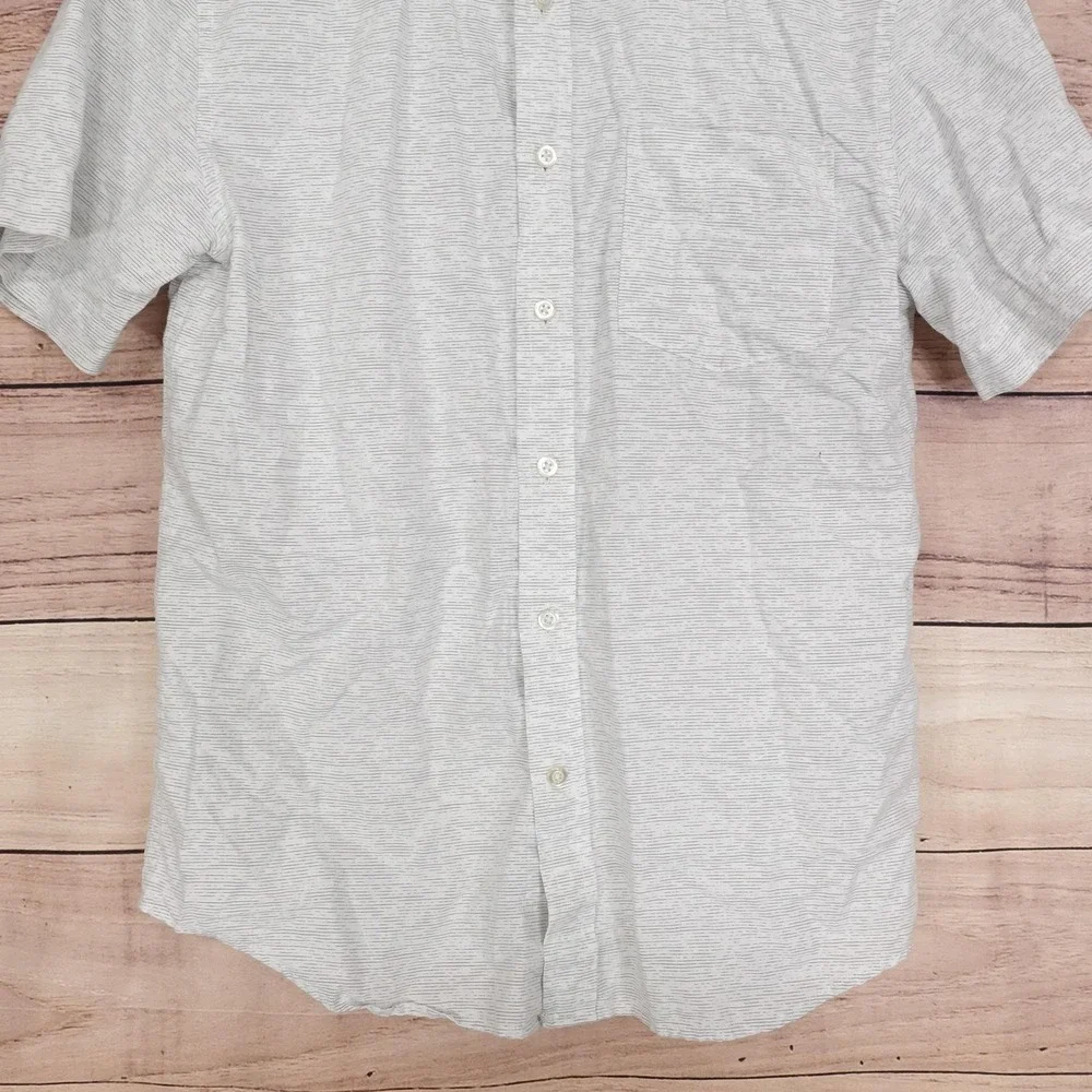 Banana Republic Shirt Mens S Striped Short Sleeve Button-Up Slim Fit